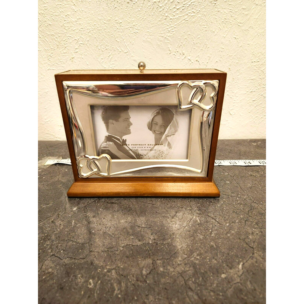 Lenox Silver‎ Plated Wedding Promises 4 X 6 Frame Picture Holder Box